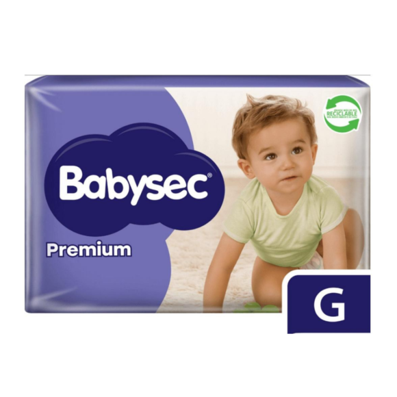 Manga de pañales baby Sec Premium talla G 144 pañales