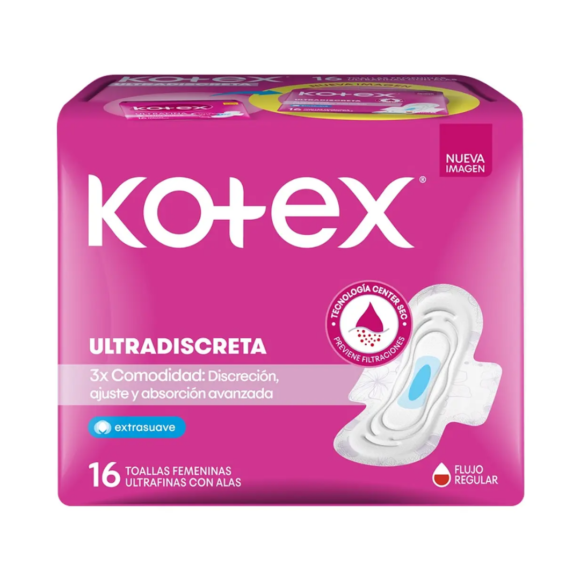 Toallas kotex 16 unidades