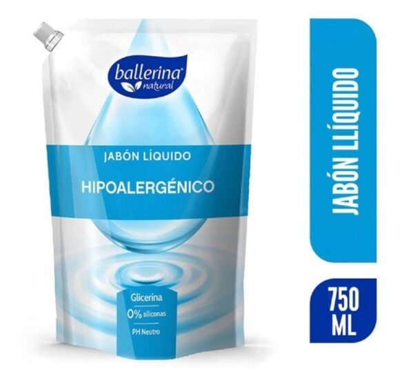 Jabón Líquido Ballerina Hipoalergénico 750ml