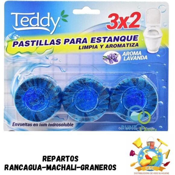Pastilla para estanque teddy 3 unidades