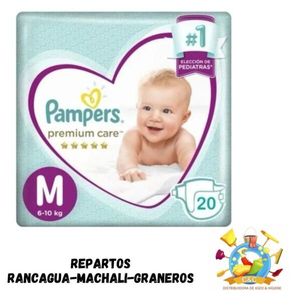 Manga de pañales Pampers talla m 160 pañales