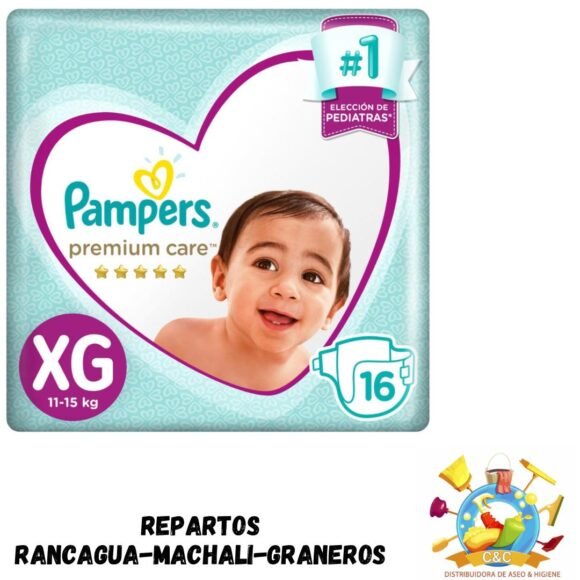 Manga de pañales Pampers talla XG 128 pañales