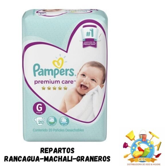 Manga de pañales Pampers talla G 160 pañales