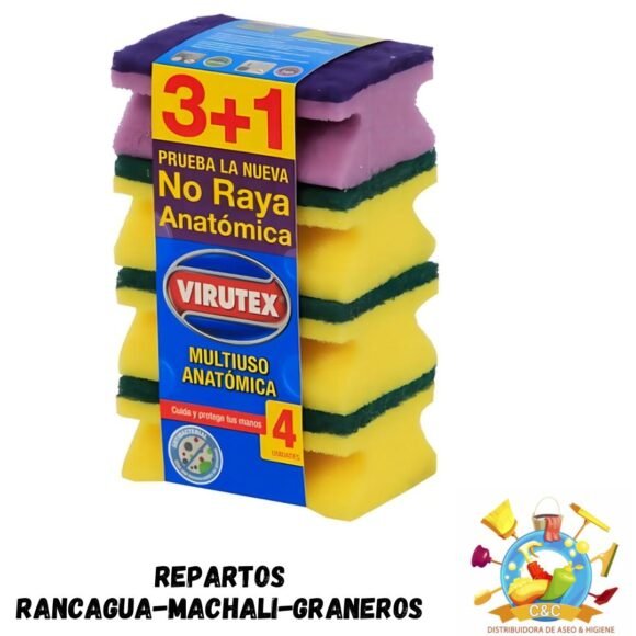 Set de esponjas 3+1 virutex